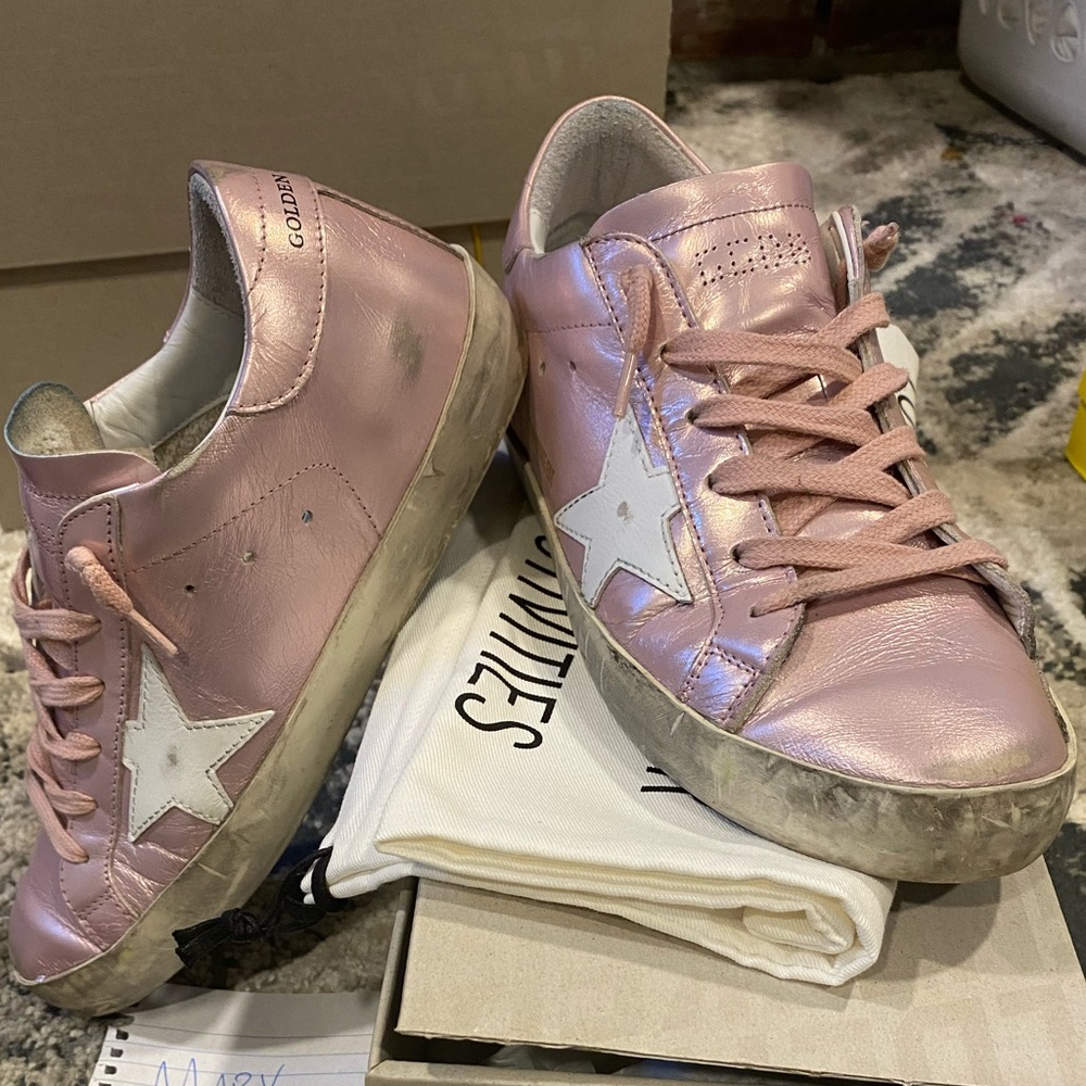 Pink Golden Goose superstars